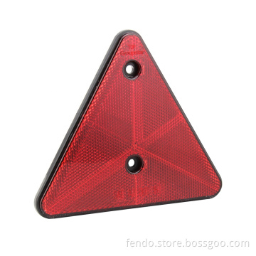 E4 High Quality Red Plastic Trailer Triangle Reflector with Screw Installation